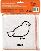 Mercis Stoff-Babybuch Miffy Garten - Babybuch Schwarz-Weiß 0+-2