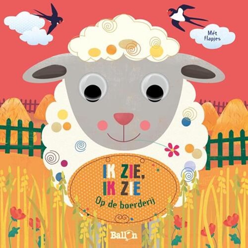 Ballon livre pour enfants livre à rabats Je vois, je vois à la ferme 1+