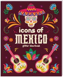Glitter kleurboeken voor volwassenen - Icons of Mexico Volwassene