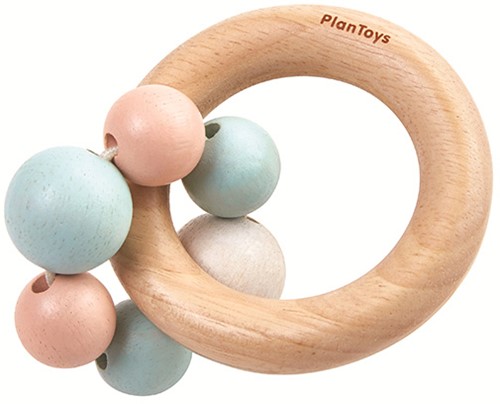 Plan Toys Holz Greifring Perlen Pastell