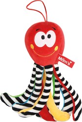 Mom's Care Babyspielzeug rote Oktopus Kuscheltier mit Glöckchen und Clip