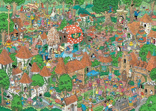 Jumbo Puzzle Jan van Haasteren - Efteling Märchenwald 1000 Teile Puzzle-2