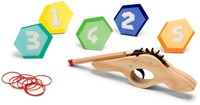 BS Toys Schießspiel Gummipistole Holz Zielscheiben Koordination-2