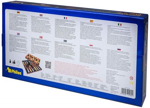 Philos Backgammon Spiel Kassette Fourni Groß klassisches Brettspiel-2