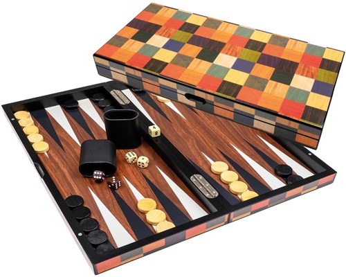 Philos Backgammon Spiel Kassette Fourni Groß klassisches Brettspiel-3