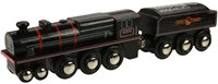 BigJigs Holzeisenbahn Dampflok - Black 5 - Spielzeugzug-2