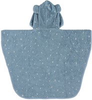 Trixie poncho coton bio cape de bain enfant Mrs Elephant bleu-2