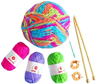 Buttonbag kit écharpe pompon - set créatif DIY pour enfants-2
