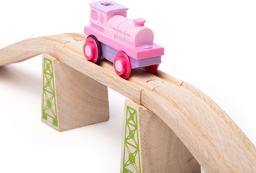 Bigjigs Powerful Pink Loco (Moteur à piles) (6)-3
