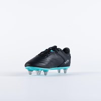 Gilbert Rugbyball schwarz aqua Größe 2-6 langlebig Grip-2