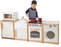 Tidlo machine à laver en bois jouet - jeu de rôle éducatif-2