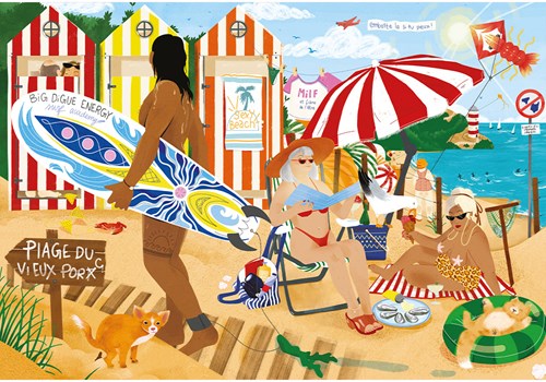 Marie-Chantal Puzzle a la plage 1000 Teile Erwachsene Strandspiel