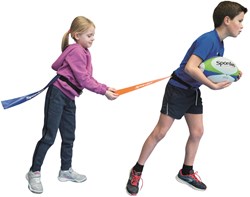 Spordas set de rugby - Kit d'initiation Flag Rugby avec ballons et drapeaux
