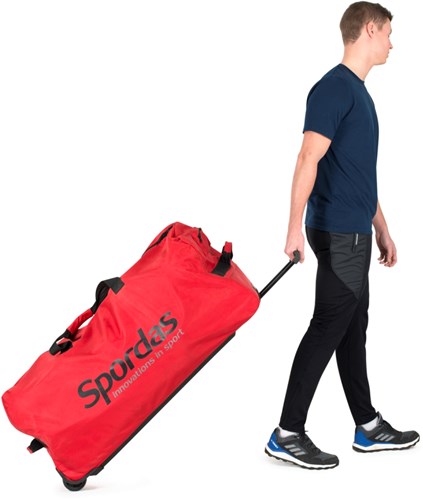 Spordas grand sac de sport rouge à roulettes - sac de sport robuste à roulettes-2