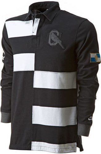 nike Old School Rugby shirt zwart/wit banner