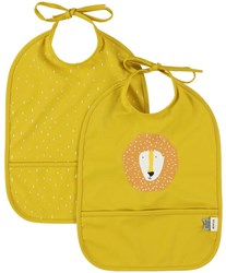 Trixie bavoir 2 pièces lavable - Mr. Lion - imperméable et jaune