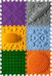 Ortoto Tapis de puzzle de massage sensoriel Herbe boîte 8 pièces