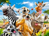 Castorland Puzzle Tiere African Selfie 200 Teile Karton