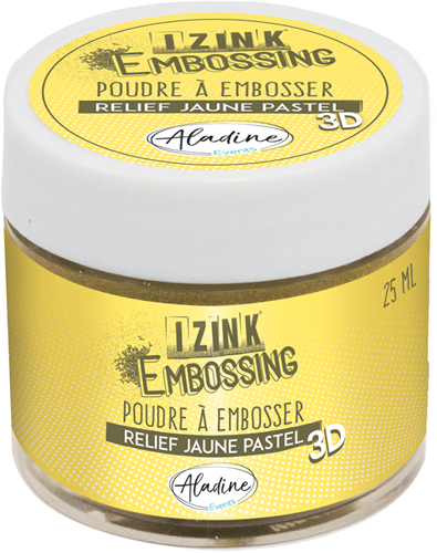 Aladine Prägepulver Pastellgelb 25 ml - Bastelzubehör für Stempeln