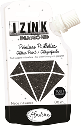 Aladine Aladine Izink Diamant-Glitzerfarbe, 80 ml, Schwarz