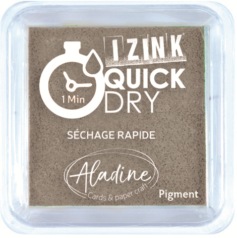 Aladine Stempelkissen Izink Quick Dry Pigmenttinte grau 5x5 cm