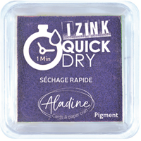 Aladine Stempelkissen lila - schnelltrocknende Pigmenttinte 5x5 cm für Karten