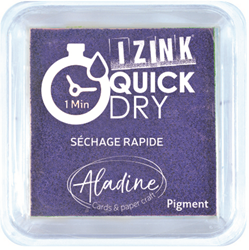 Aladine Stempelkissen lila - schnelltrocknende Pigmenttinte 5x5 cm für Karten