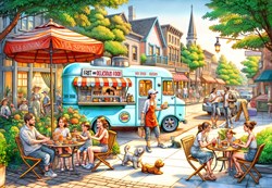 Alipson Puzzle Fastfood Puzzle 1000 Teile Buntes Kartonspiel