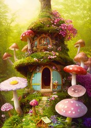 Alipson Puzzle Legespiel Mushroom House - 1000 Teile mehrfarbig