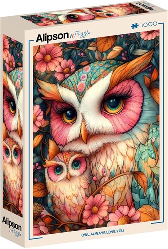 Alipson Puzzle Puzzle Owl Always Love You 1000 Teile Tiere-2