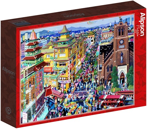 Alipson Puzzle Puzzle San Francisco China Town 1000 Teile mehrfarbig-2