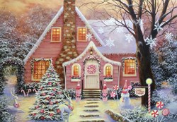 Alipson Puzzle Puzzle Sugar Plum Cottage 1000 Teile bunt Kunststoff
