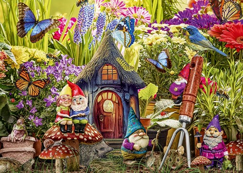 Alipson Puzzle Puzzle Gnome Garden 1000 Teile bunt Kunststoff