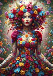 Alipson Puzzle Puzzle Frau Blumen 1000 Teile Kunst Puzzle