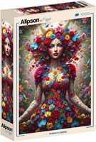 Alipson Puzzle Puzzle Frau Blumen 1000 Teile Kunst Puzzle-2