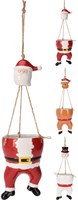 Home & Styling pot de fleurs suspendu Noël plastique rouge 57cm décoration