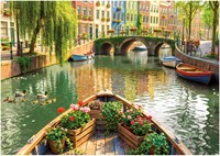Educa Puzzle Amsterdam Bootsfahrt - 1000 Teile Puzzle Erwachsene