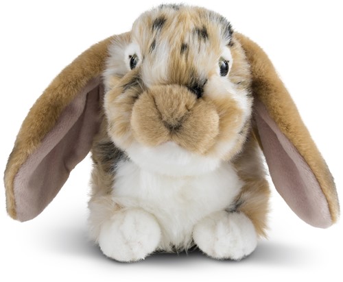 Living Nature Kuscheltier Holländisches Lop-Ohr-Kaninchen Braun 30 cm