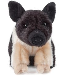 Living Nature Peluche Cochon Noir & Rose