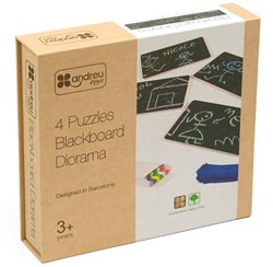 Andreu Toys ANDREU - 4 puzzels krijtbord