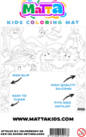 Matta Kids - Dino bos - Herbruikbare Kleurplaat en Veegplacemat - Past op Ikea Antilop-2