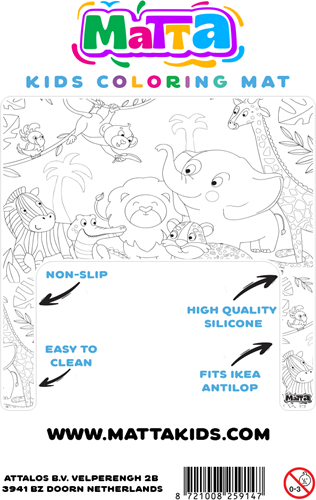 Matta - Jungle Explorer set de coloriage pour chaise haute Ikea Antilop silicone-2