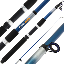 Angling Pursuits Teleskop Angelrute Fiberglas 10ft Reiserute blau