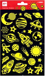 APLI Kids APLI - 1 Vel Stickers Glow In The Dark Ruimte