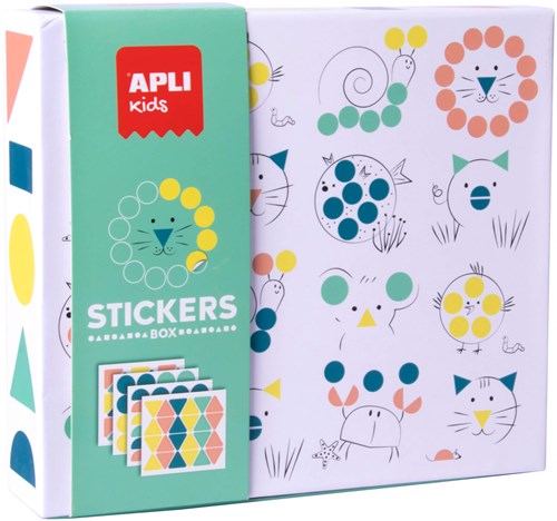 APLI Kids APLI - Animals stickerdoos (met 8 kaarten en voorbeeld)