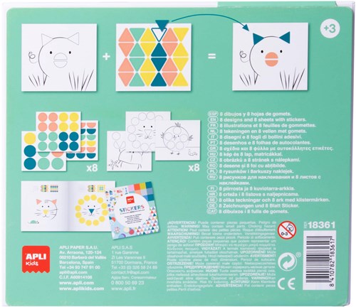 APLI Kids APLI - Animals stickerdoos (met 8 kaarten en voorbeeld)-2