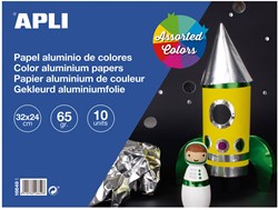 APLI Kids Aluminiumfolie Bastelpapier 32x24 cm 10 Blatt Hobby