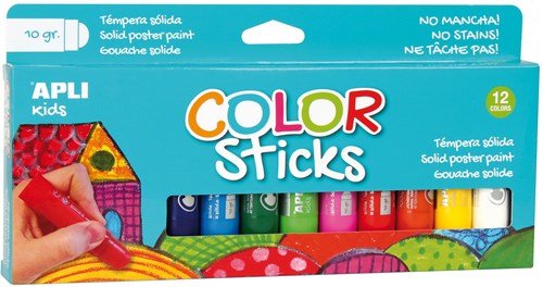 APLI Kids APLI - Color Stick Thick Basic 12 Farben