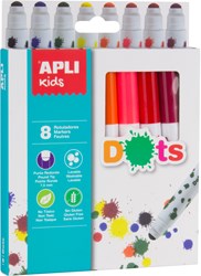 APLI Kids APLI - Dots Viltstiften 8 stuks