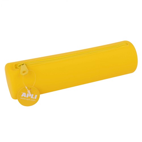 APLI Kids Federmäppchen Silikon soft touch gelb - flexibel und wasserfest